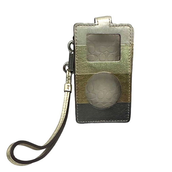 Coach Accessories - Vintage COACH Ipod Mini Player Metallic Block Case w/ Wristlet Limited Edition